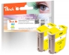 318839 - Cartuccia d'inchiostro Peach giallo doppio pacchetto, compatibile con No. 82XL y*2, C4913A*2 HP