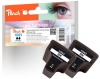 319217 - Peach doppio pacchetto cartuccia d'inchiostro nero compatibile con No. 363 bk*2, C8721EE HP