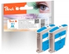Peach Twin Pack Ink Cartridge cyan, compatible with  HP No. 11 c*2, C4836A*2