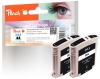 Peach Twin Pack Ink Cartridge black, compatible with  HP No. 13 bk*2, C4814AE*2