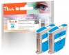 Peach Twin Pack Ink Cartridge cyan, compatible with  HP No. 13 c*2, C4815AE*2