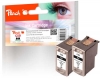 Peach Doppelpack Druckköpfe schwarz kompatibel zu  Canon PG-50BK*2, 0616B001