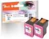 Peach Doppelpack Druckköpfe color kompatibel zu  HP No. 901 C*2, CC656AE*2