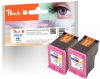 Peach Twin Pack Print-head color compatible with  HP No. 62XL c*2, C2P07AE*2