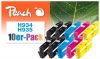 Peach Pack of 10 Ink Cartridges compatible with  HP No. 934, No. 935, C2P19A, C2P20A, C2P21A, C2P22A