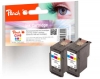 Peach Doppelpack Druckköpfe color kompatibel zu  Canon CL-546*2, 8289B001*2