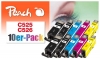 Peach 10er-Pack Tintenpatronen, kompatibel zu  Canon PGI-525, CLI-526, 4541B006