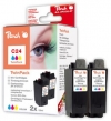 313021 - Peach Twin Pack cartouche d'encre coleur, compatible avec BCI-24C*2, 6882A002 Canon