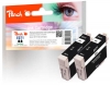 319187 - Peach Twin Pack cartouche d'encre noire, compatible avec T0711 bk*2, C13T07114011 Epson