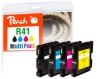 320187 - Peach Combi Pack Plus compatibile con GC41, 405761, 405762, 405763, 405764 Ricoh