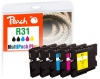 320504 - Peach Combi Pack Plus compatibile con GC31, 405688*2, 405689, 405690, 405691 Ricoh