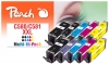 321204 - Peach Pack of 10 Ink Cartridges, compatible with PGI-580XXL, CLI-581XXL Canon