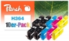 319975 - Peach pacchetto da 10 cartucce d'inchiostro compatibili con No. 364, N9J73AE, SD534EE HP