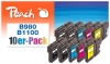 319981 - Peach 10er-Pack Tintenpatronen, kompatibel zu LC-980/1100VALBP Brother