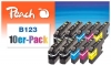 319982 - Peach 10er-Pack Tintenpatronen kompatibel zu LC-123VALBP Brother