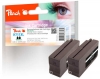 320038 - Cartuccia d'inchiostro Peach nero HC doppio pacchetto, compatibile con No. 711XL BK*2, CZ133AE*2 HP