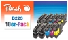 321666 - Peach pacchetto da 10 cartucce d'inchiostro, capacità XL compatibili con LC-223VALBP Brother